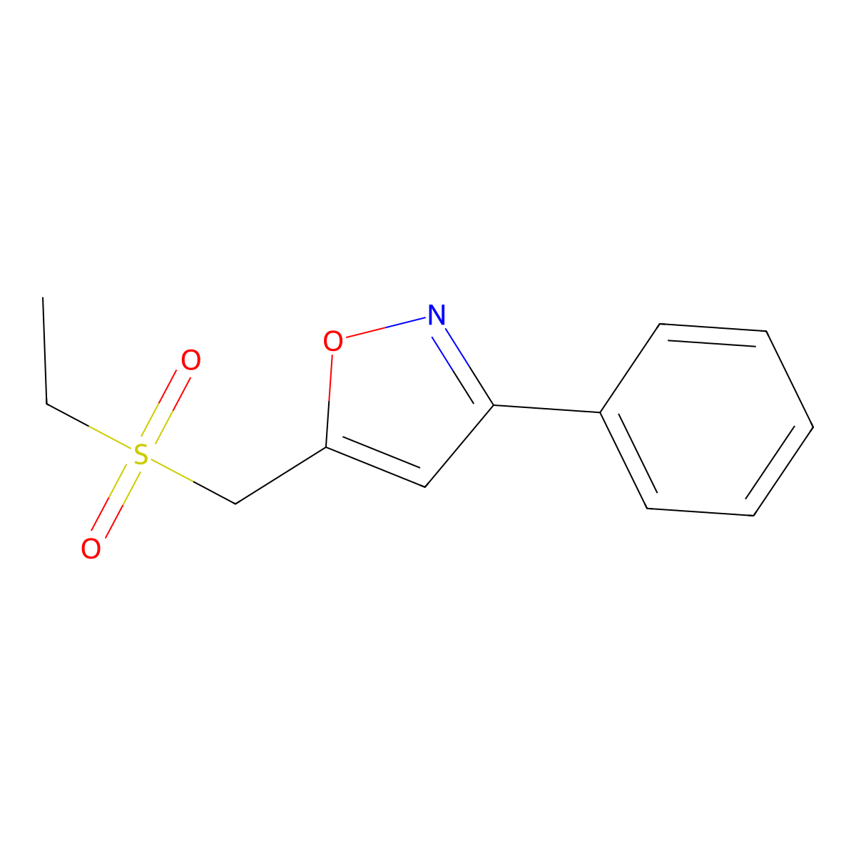 5-[(Ethylsulfonyl)methyl]-3-phenylisoxazole molecular structure, CAS 338962-45-1