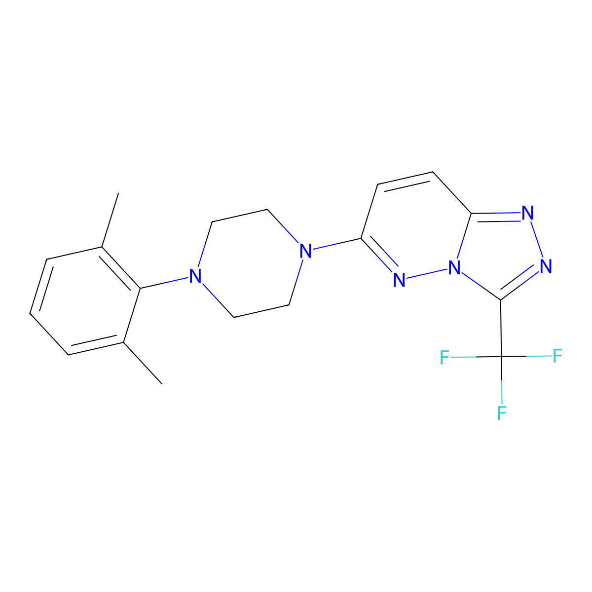 6-[4-(2,6-Dimethylphenyl)piperazino]-3-(trifluoromethyl)[1,2,4]triazolo[4,3-b]pyridazine molecular structure, CAS 338962-60-0