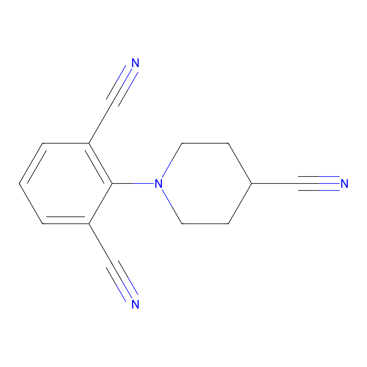 2-(4-Cyanopiperidin-1-yl)benzene-1,3-dicarbonitrile molecular structure, CAS 338962-72-4