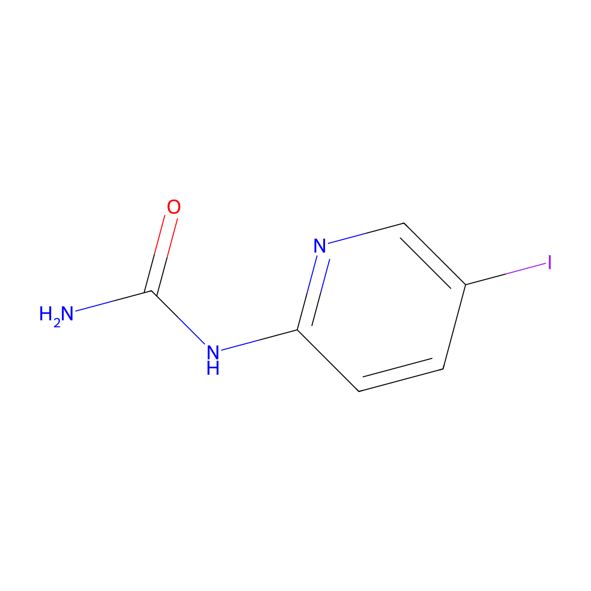 (5-Iodopyridin-2-yl)urea molecular structure, CAS 338962-84-8