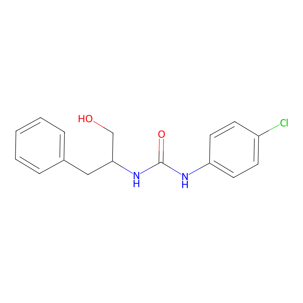 N-(1-benzyl-2-hydroxyethyl)-N'-(4-chlorophenyl)urea molecular structure, CAS 338962-96-2