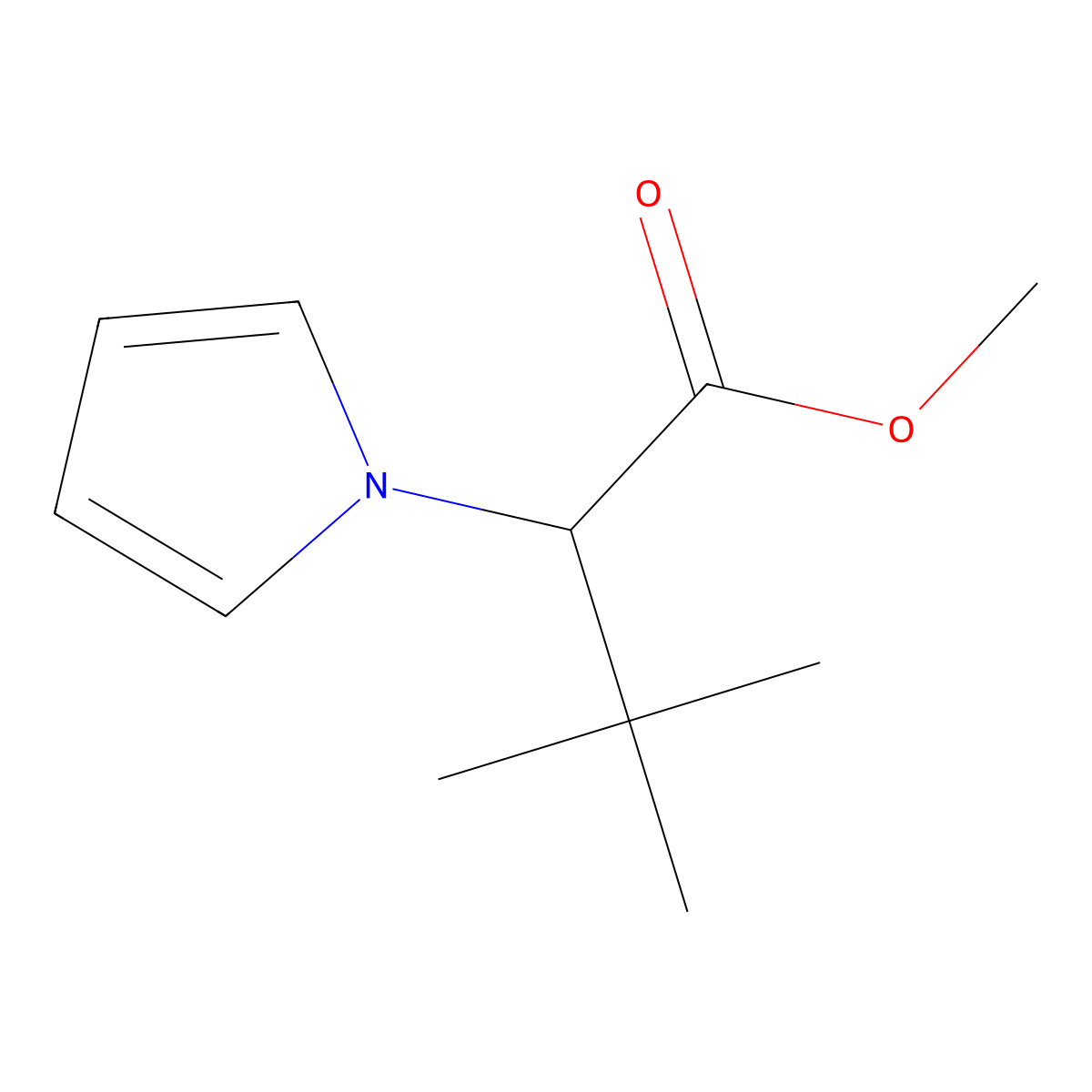 methyl 3,3-dimethyl-2-(1H-pyrrol-1-yl)butanoate molecular structure, CAS 338963-13-6
