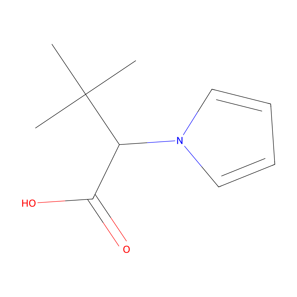 3,3-dimethyl-2-(1H-pyrrol-1-yl)butanoic acid molecular structure, CAS 338963-14-7