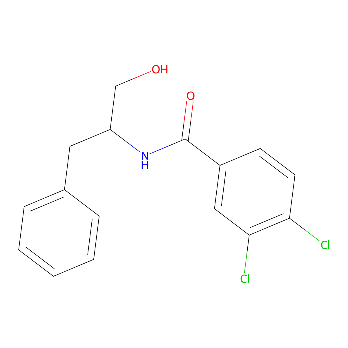 3,4-dichloro-N-(1-hydroxy-3-phenylpropan-2-yl)benzamide molecular structure, CAS 338963-20-5