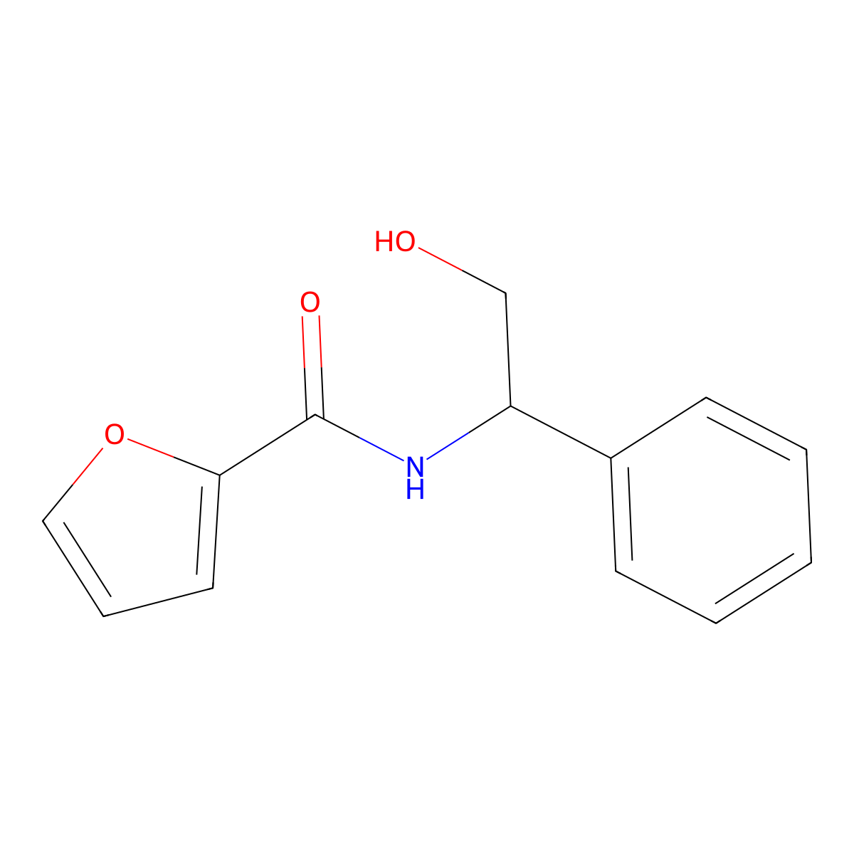 N-(2-hydroxy-1-phenylethyl)furan-2-carboxamide molecular structure, CAS 338963-21-6