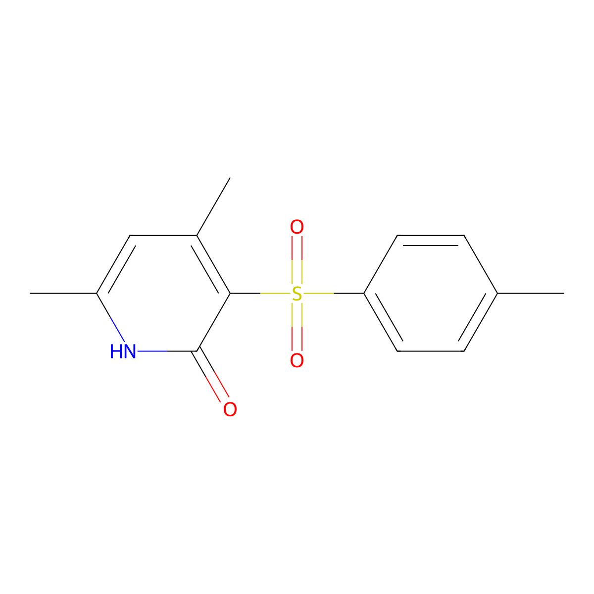 4,6-dimethyl-3-[(4-methylphenyl)sulfonyl]-2(1H)-pyridinone molecular structure, CAS 338964-28-6