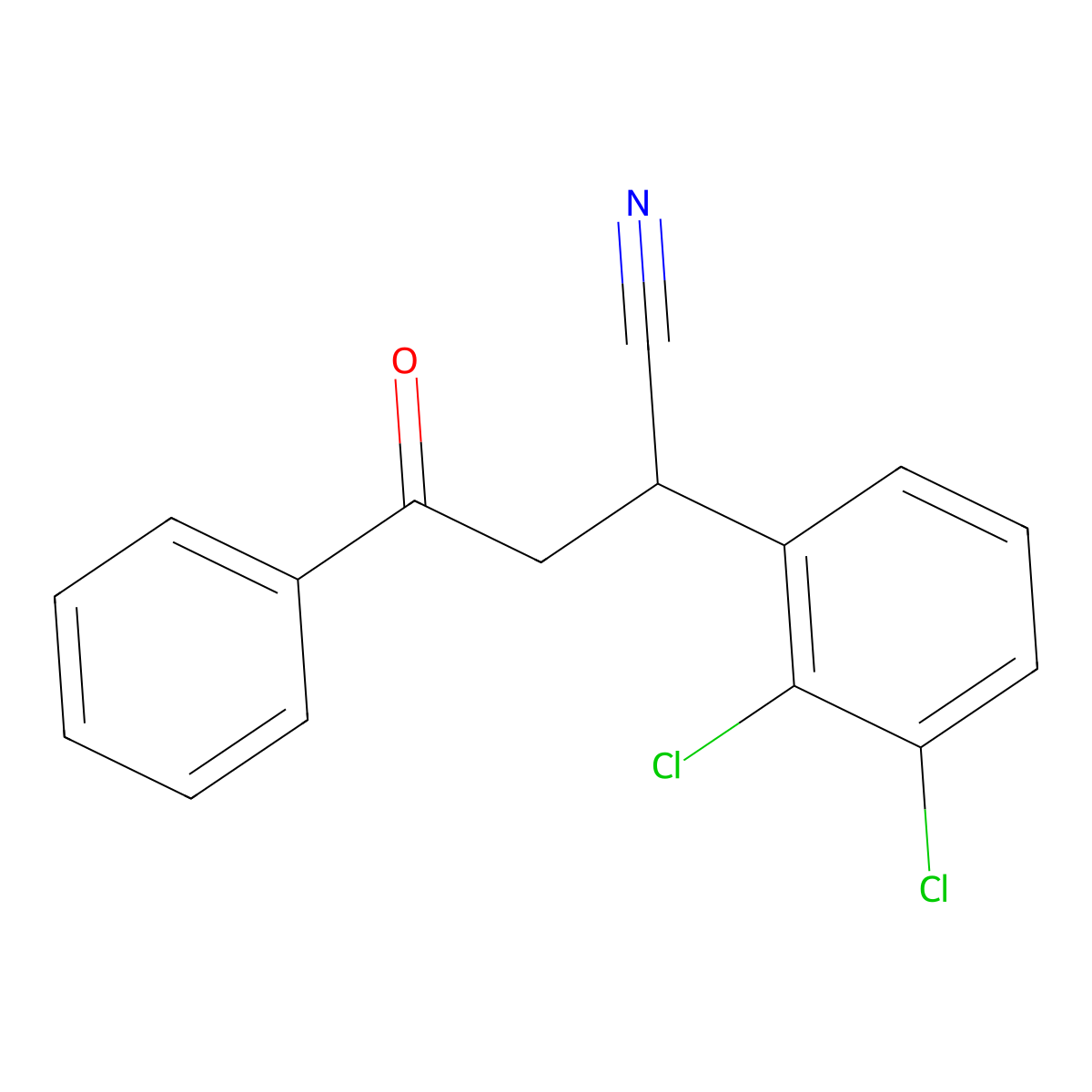 2-(2,3-Dichlorophenyl)-4-oxo-4-phenylbutanenitrile molecular structure, CAS 338964-81-1