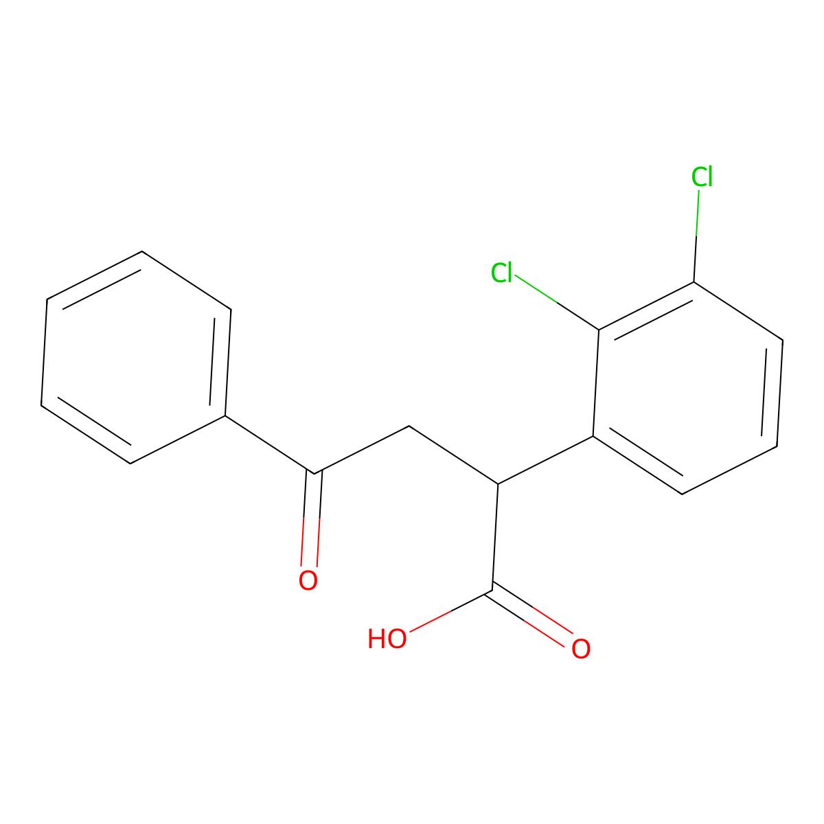 2-(2,3-Dichlorophenyl)-4-oxo-4-phenylbutanoic acid molecular structure, CAS 338964-83-3