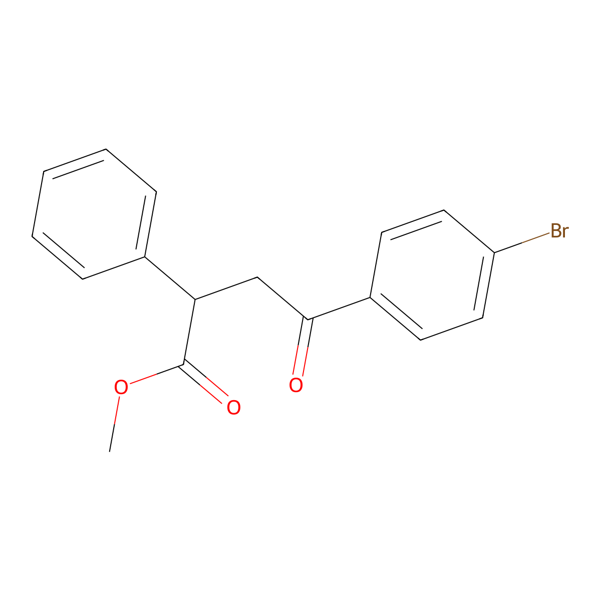Methyl 4-(4-bromophenyl)-4-oxo-2-phenylbutanoate molecular structure, CAS 338964-93-5