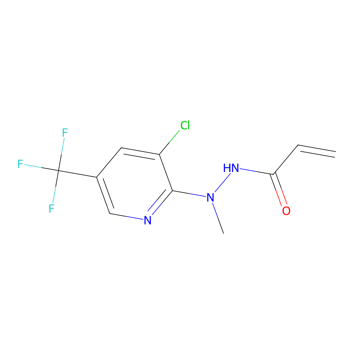 N'-[3-chloro-5-(trifluoromethyl)pyridin-2-yl]-N'-methylprop-2-enehydrazide molecular structure, CAS 338965-00-7
