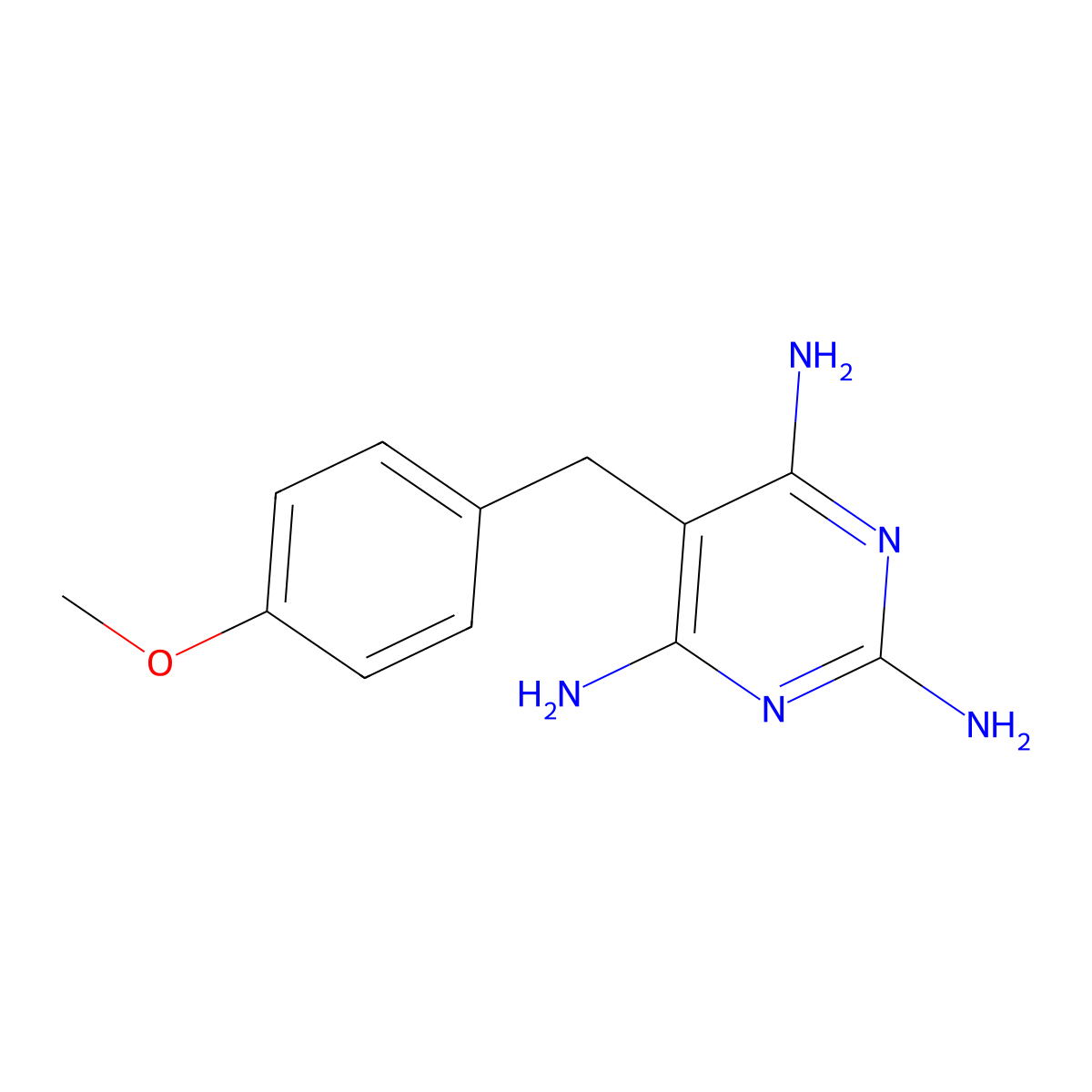 5-[(4-Methoxyphenyl)methyl]pyrimidine-2,4,6-triamine molecular structure, CAS 338965-05-2