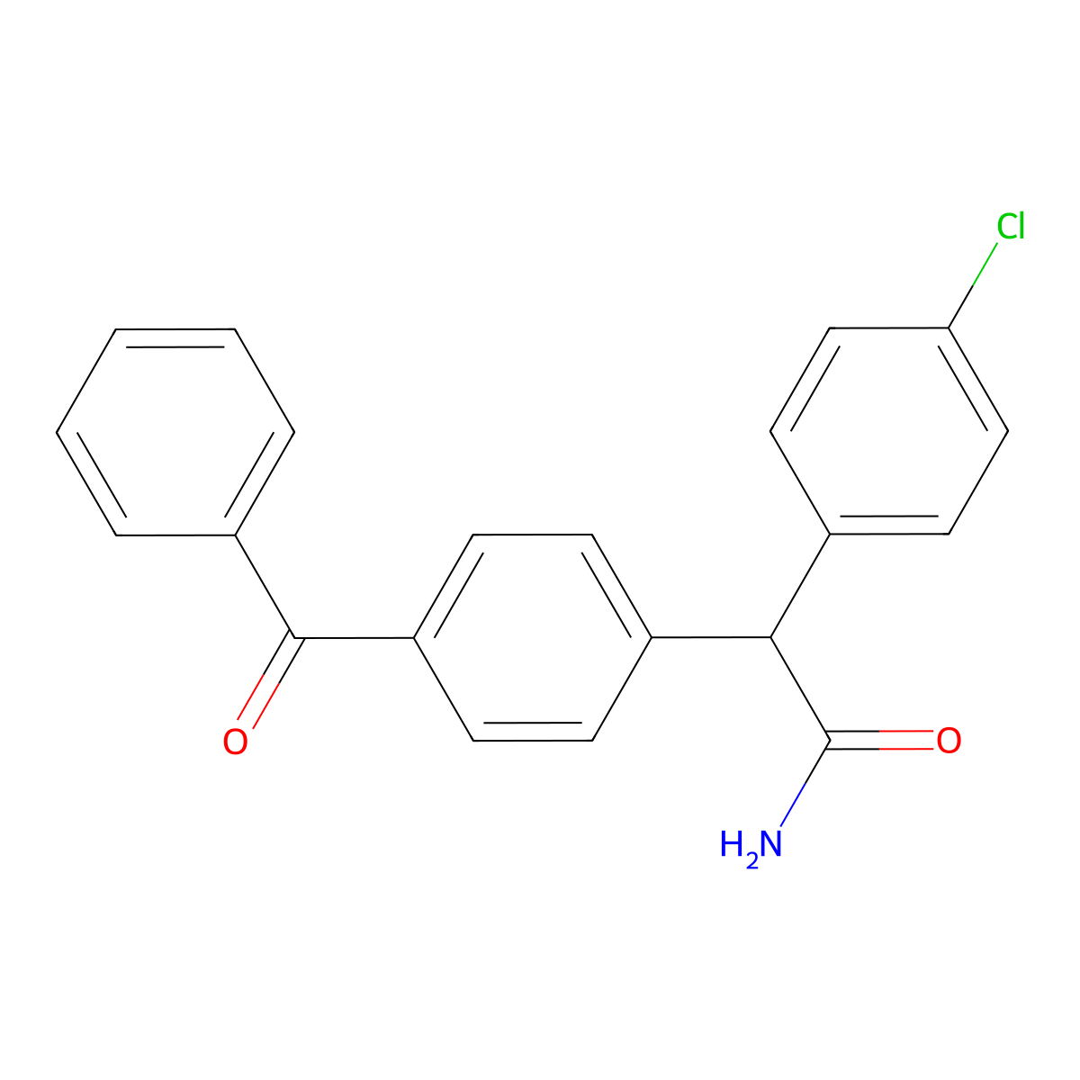 2-(4-Benzoylphenyl)-2-(4-chlorophenyl)acetamide molecular structure, CAS 338965-26-7