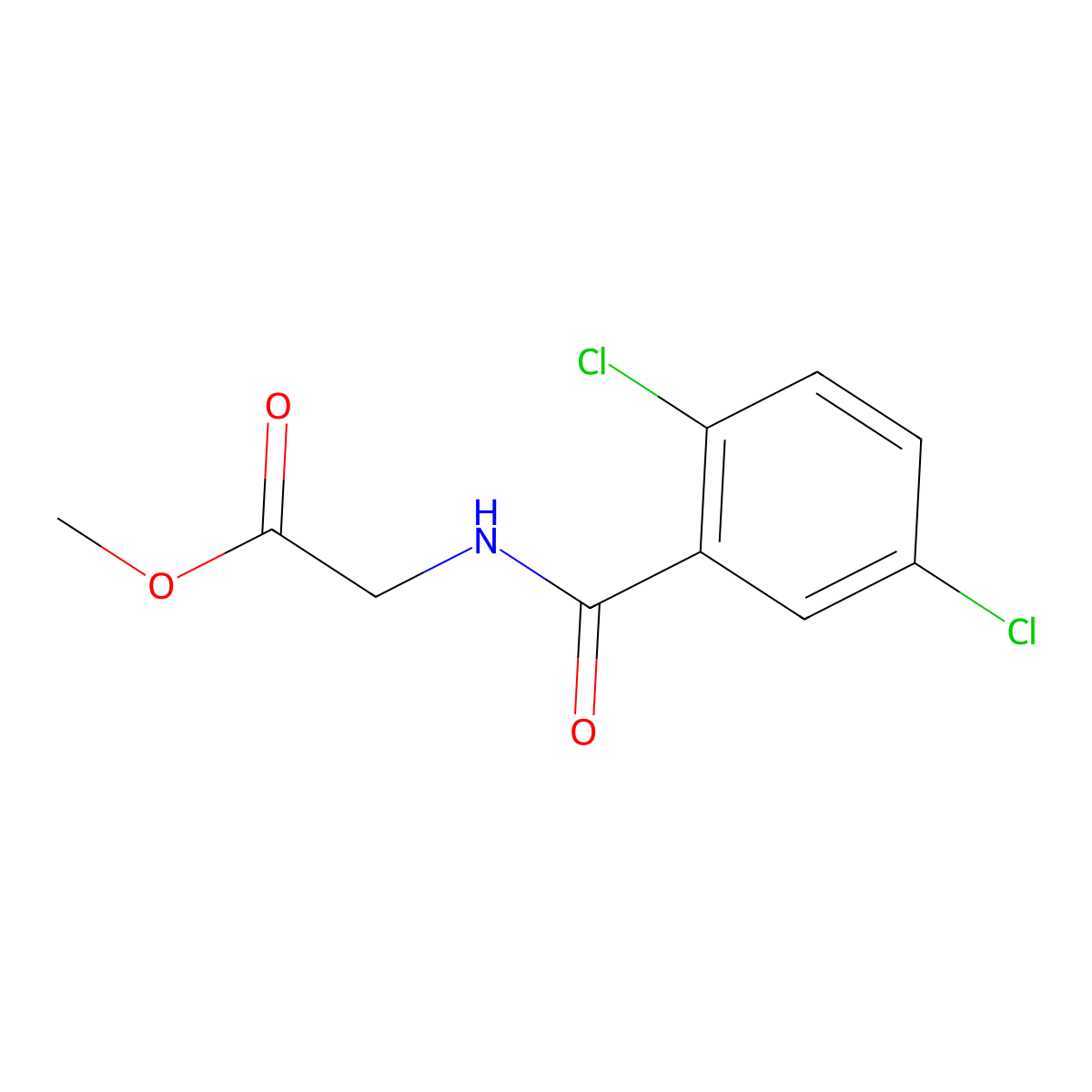 Methyl 2-[(2,5-dichlorobenzoyl)amino]acetate molecular structure, CAS 338965-44-9