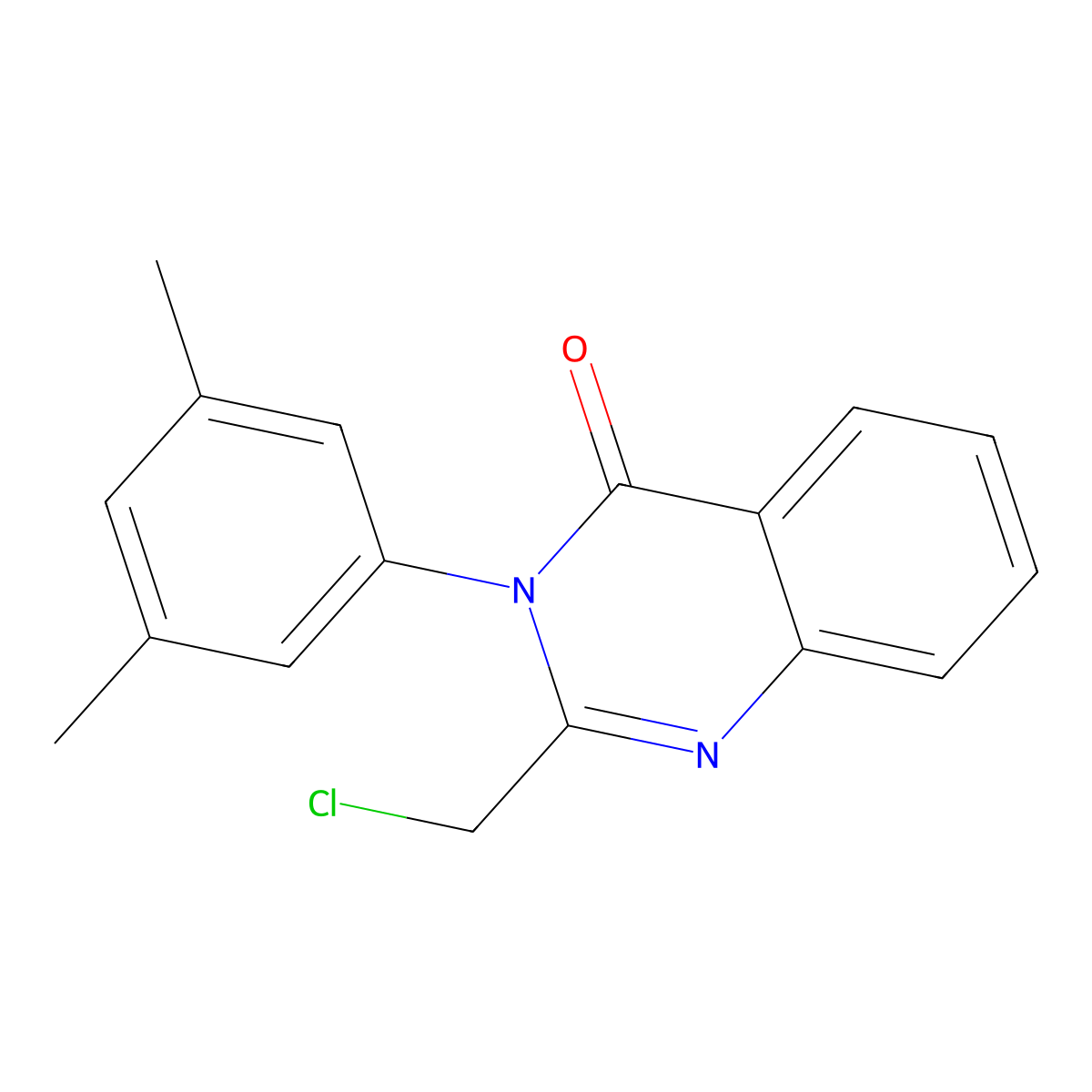 2-(chloromethyl)-3-(3,5-dimethylphenyl)-4(3H)-quinazolinone molecular structure, CAS 338966-00-0