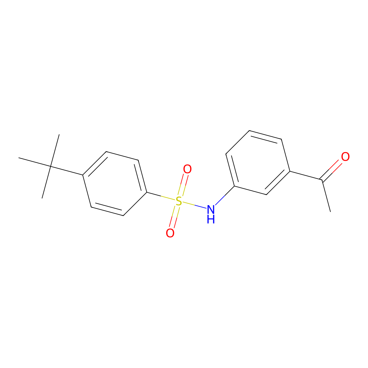N-(3-acetylphenyl)-4-(tert-butyl)benzenesulfonamide molecular structure, CAS 338966-24-8