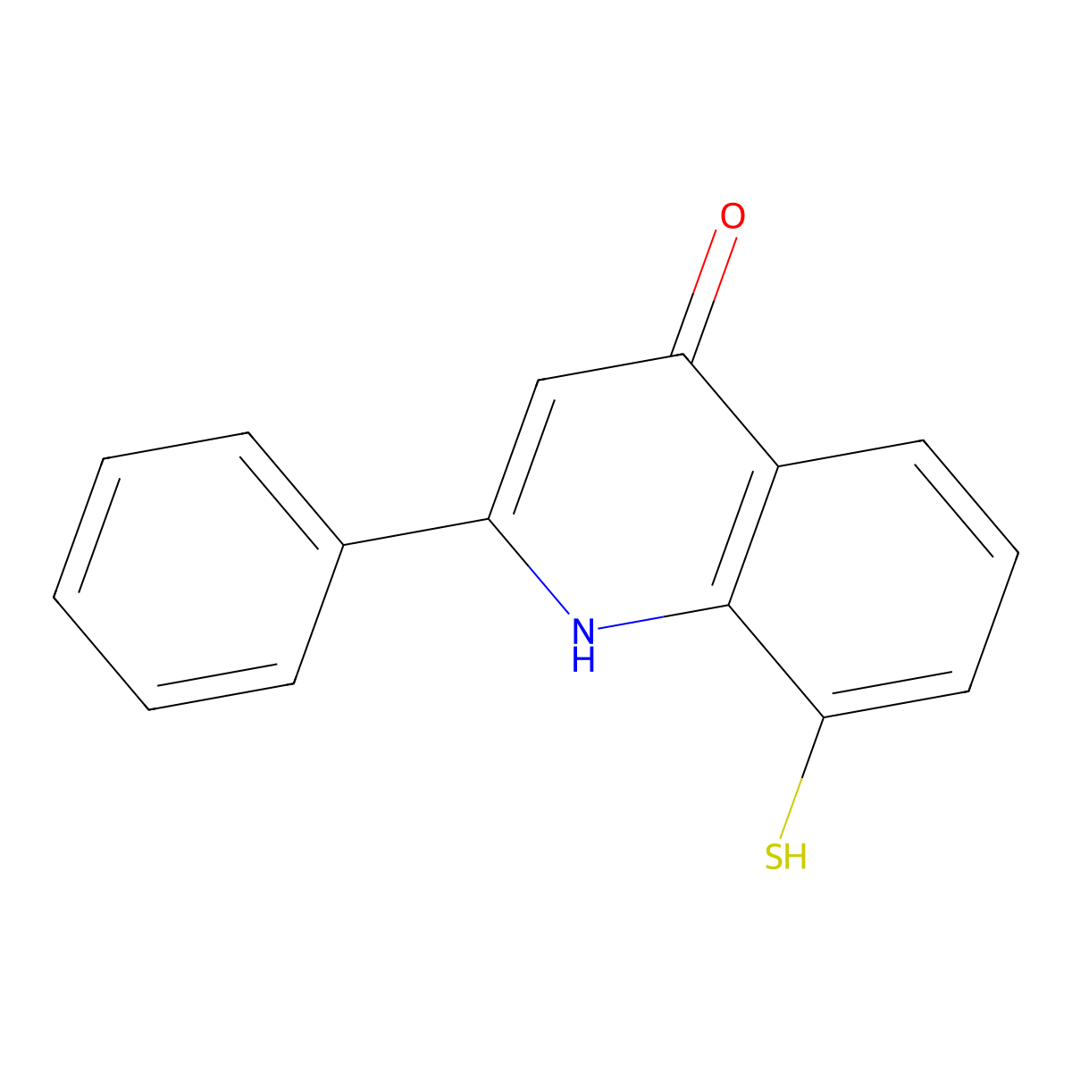 2-phenyl-8-sulfanyl-4(1H)-quinolinone molecular structure, CAS 338966-55-5