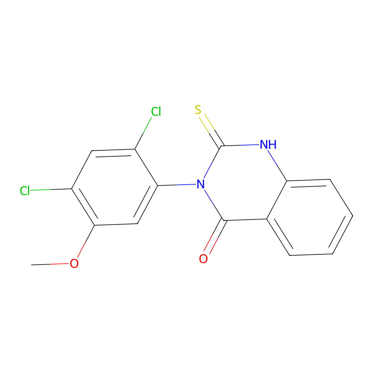 3-(2,4-dichloro-5-methoxyphenyl)-2-sulfanyl-4(3H)-quinazolinone molecular structure, CAS 338967-87-6