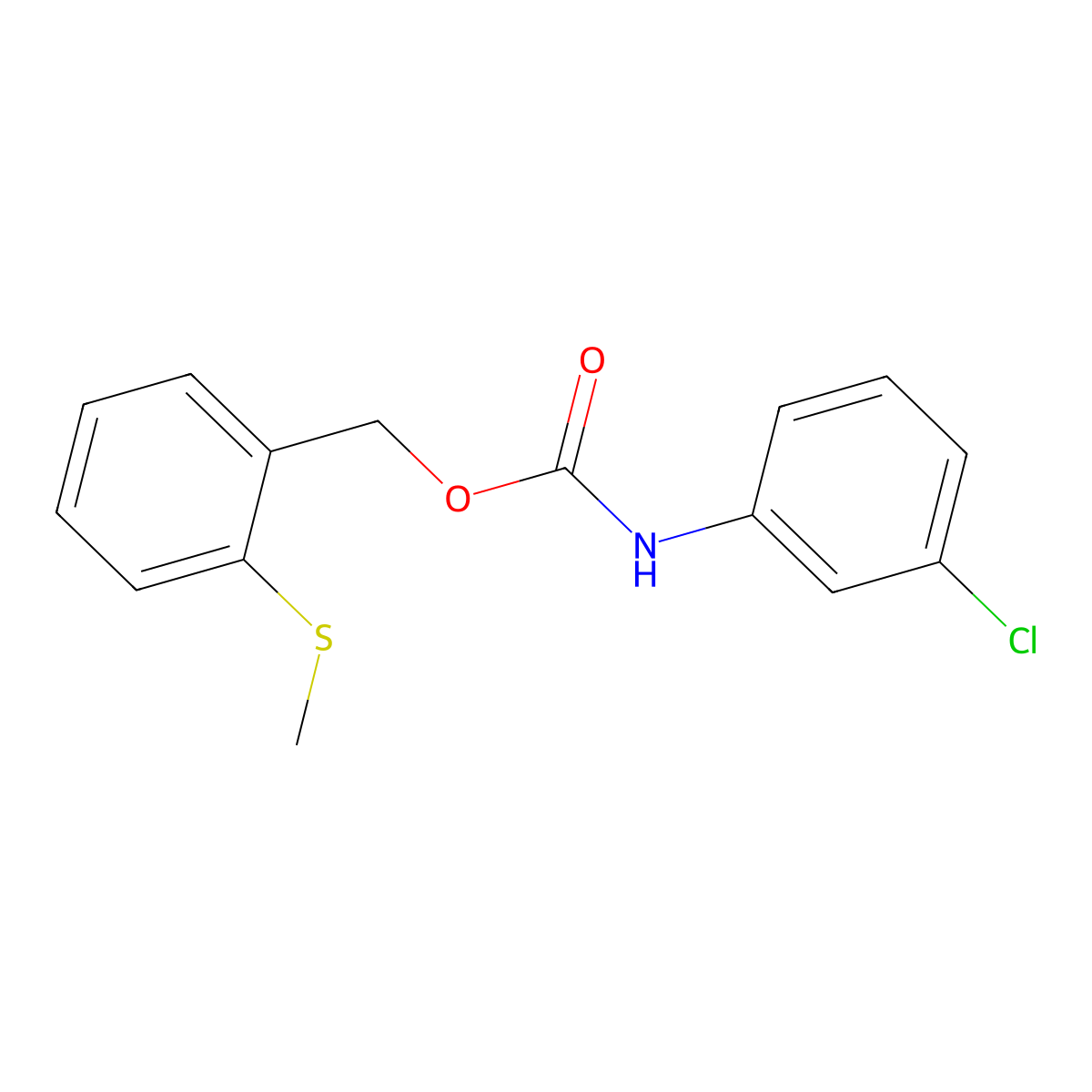 2-(methylsulfanyl)benzyl N-(3-chlorophenyl)carbamate molecular structure, CAS 338968-10-8