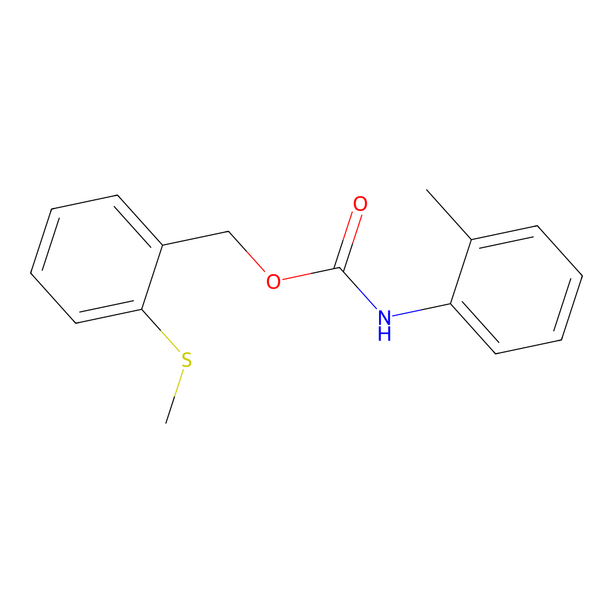 2-(methylsulfanyl)benzyl N-(2-methylphenyl)carbamate molecular structure, CAS 338968-14-2