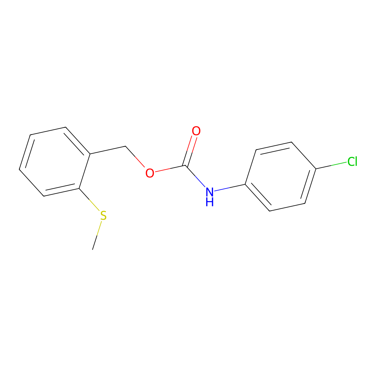 2-(methylsulfanyl)benzyl N-(4-chlorophenyl)carbamate molecular structure, CAS 338968-16-4