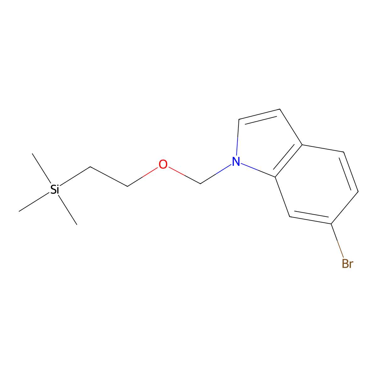 6-Bromo-1-(2-trimethylsilanyl-ethoxymethyl)-1H-indole molecular structure, CAS 338969-75-8