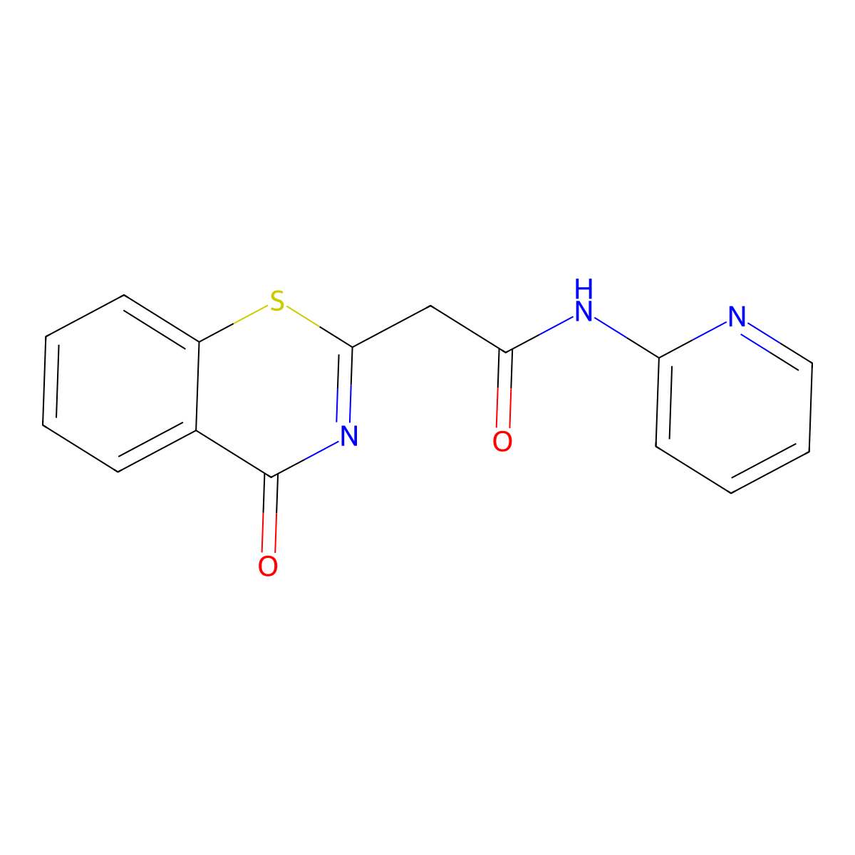2-(4-oxo-4H-1,3-benzothiazin-2-yl)-N-(2-pyridinyl)acetamide molecular structure, CAS 338975-37-4