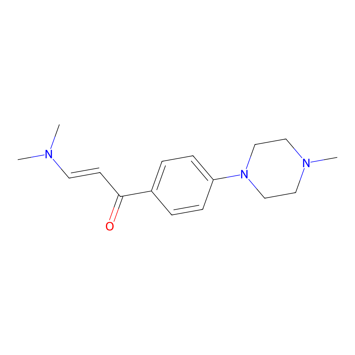 (2E)-3-(dimethylamino)-1-[4-(4-methylpiperazin-1-yl)phenyl]prop-2-en-1-one molecular structure, CAS 338975-38-5