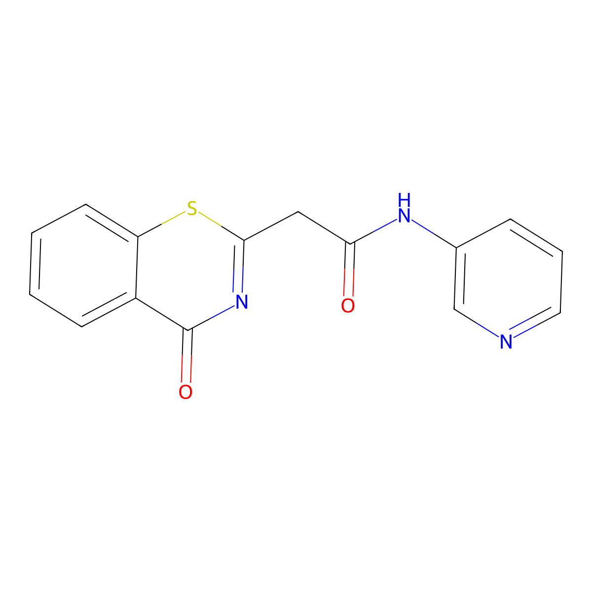 2-(4-oxo-4H-1,3-benzothiazin-2-yl)-N-(3-pyridinyl)acetamide molecular structure, CAS 338975-41-0