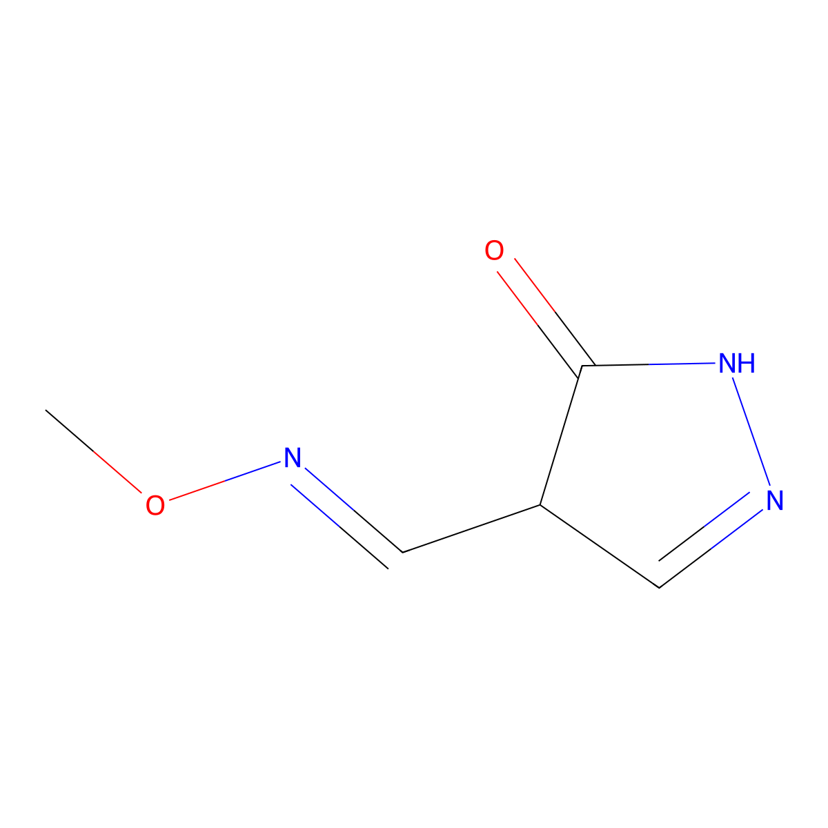 4-[(1E)-(methoxyimino)methyl]-4,5-dihydro-1H-pyrazol-5-one molecular structure, CAS 338975-47-6