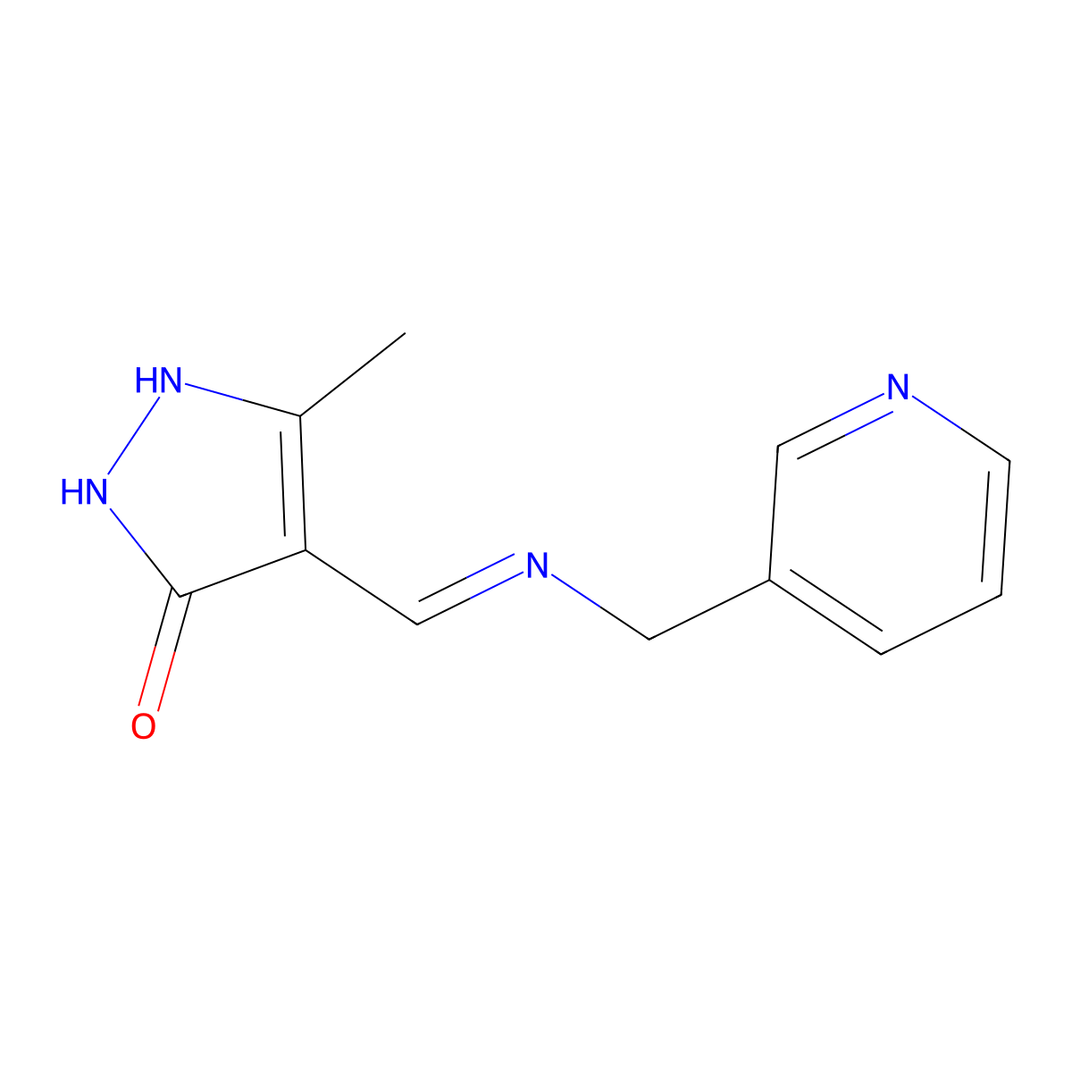 5-methyl-4-{[(3-pyridinylmethyl)amino]methylene}-2,4-dihydro-3H-pyrazol-3-one molecular structure, CAS 338975-75-0