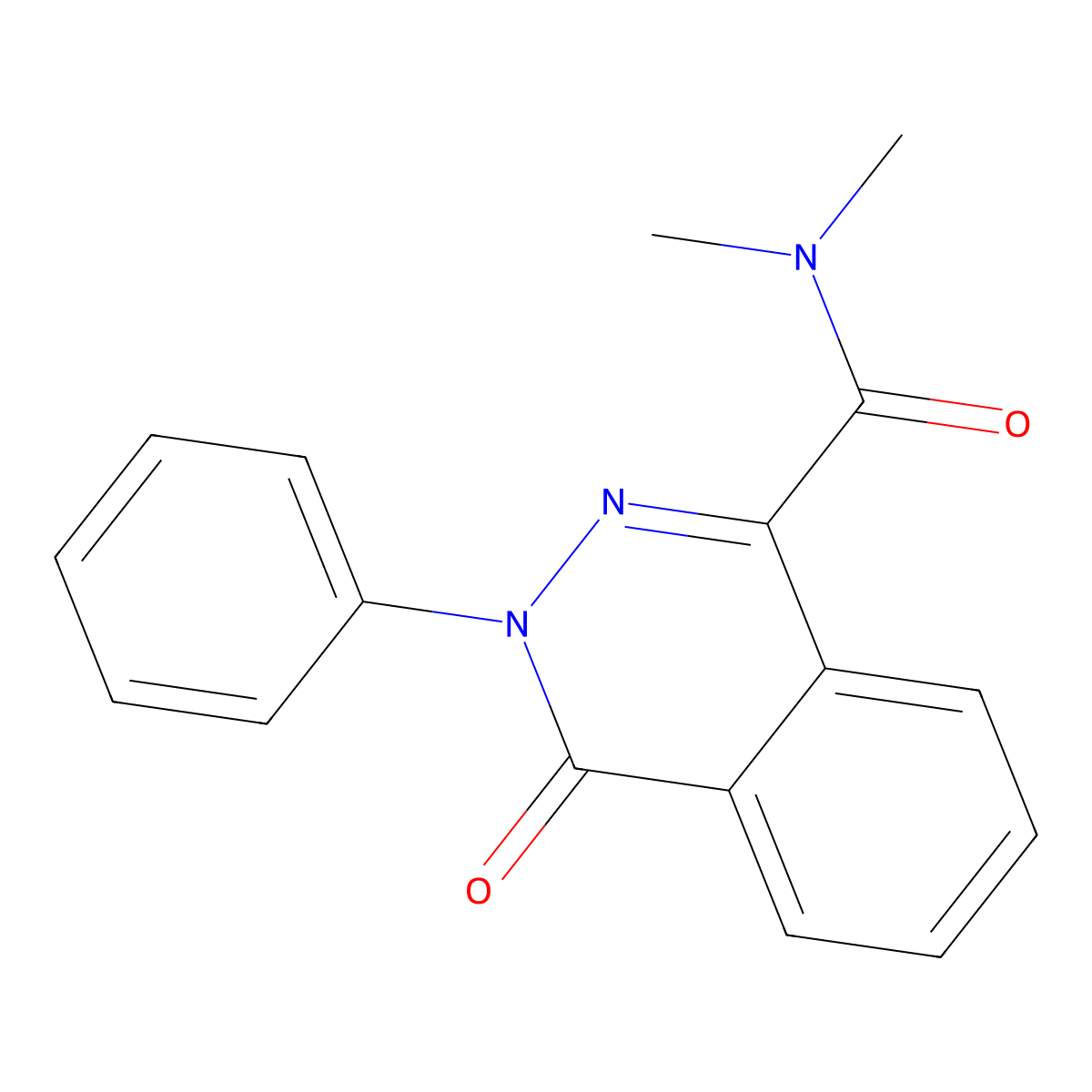 N,N-dimethyl-4-oxo-3-phenyl-3,4-dihydro-1-phthalazinecarboxamide molecular structure, CAS 338975-80-7