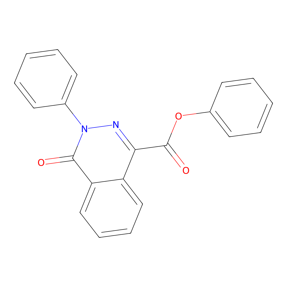 Phenyl 4-oxo-3-phenyl-3,4-dihydro-1-phthalazinecarboxylate molecular structure, CAS 338975-82-9