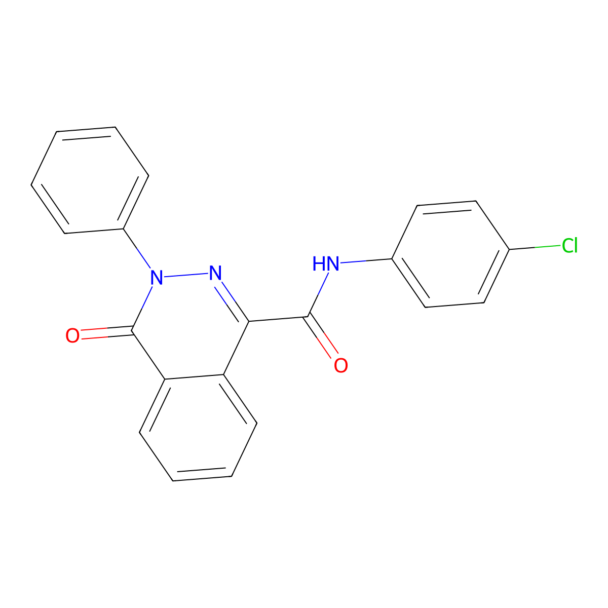 N-(4-chlorophenyl)-4-oxo-3-phenyl-3,4-dihydro-1-phthalazinecarboxamide molecular structure, CAS 338975-83-0