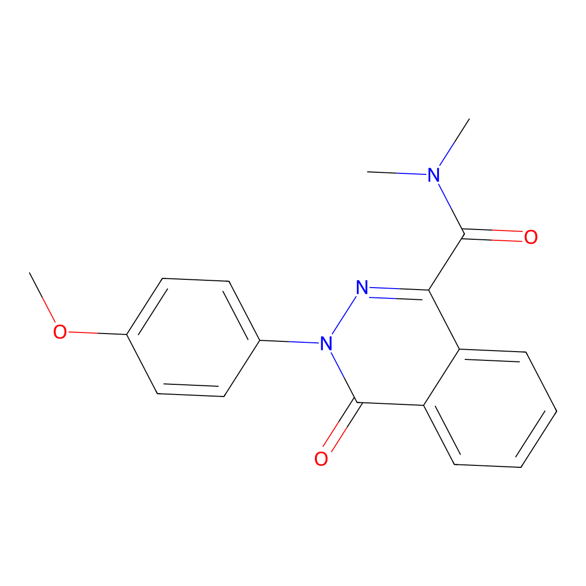 3-(4-methoxyphenyl)-N,N-dimethyl-4-oxophthalazine-1-carboxamide molecular structure, CAS 338975-84-1