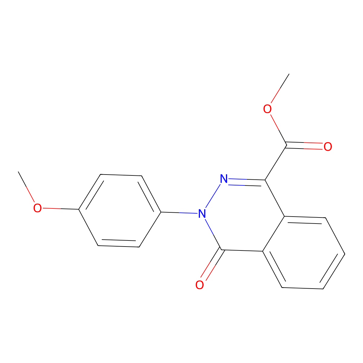 Methyl 3-(4-methoxyphenyl)-4-oxo-3,4-dihydro-1-phthalazinecarboxylate molecular structure, CAS 338975-85-2