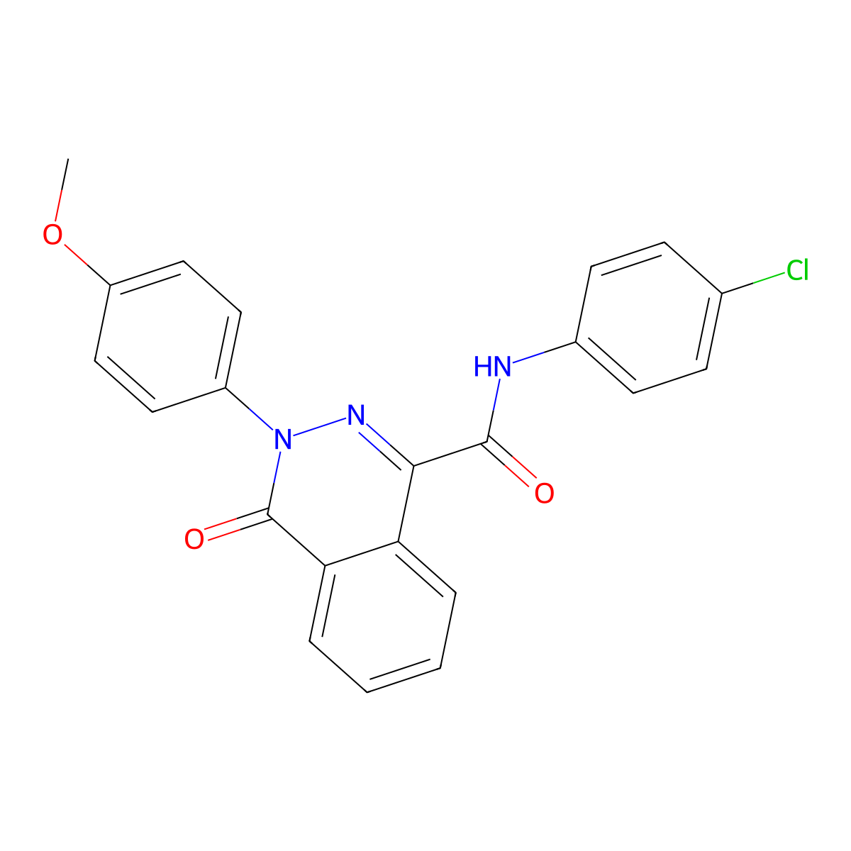 N-(4-chlorophenyl)-3-(4-methoxyphenyl)-4-oxo-3,4-dihydro-1-phthalazinecarboxamide molecular structure, CAS 338975-87-4