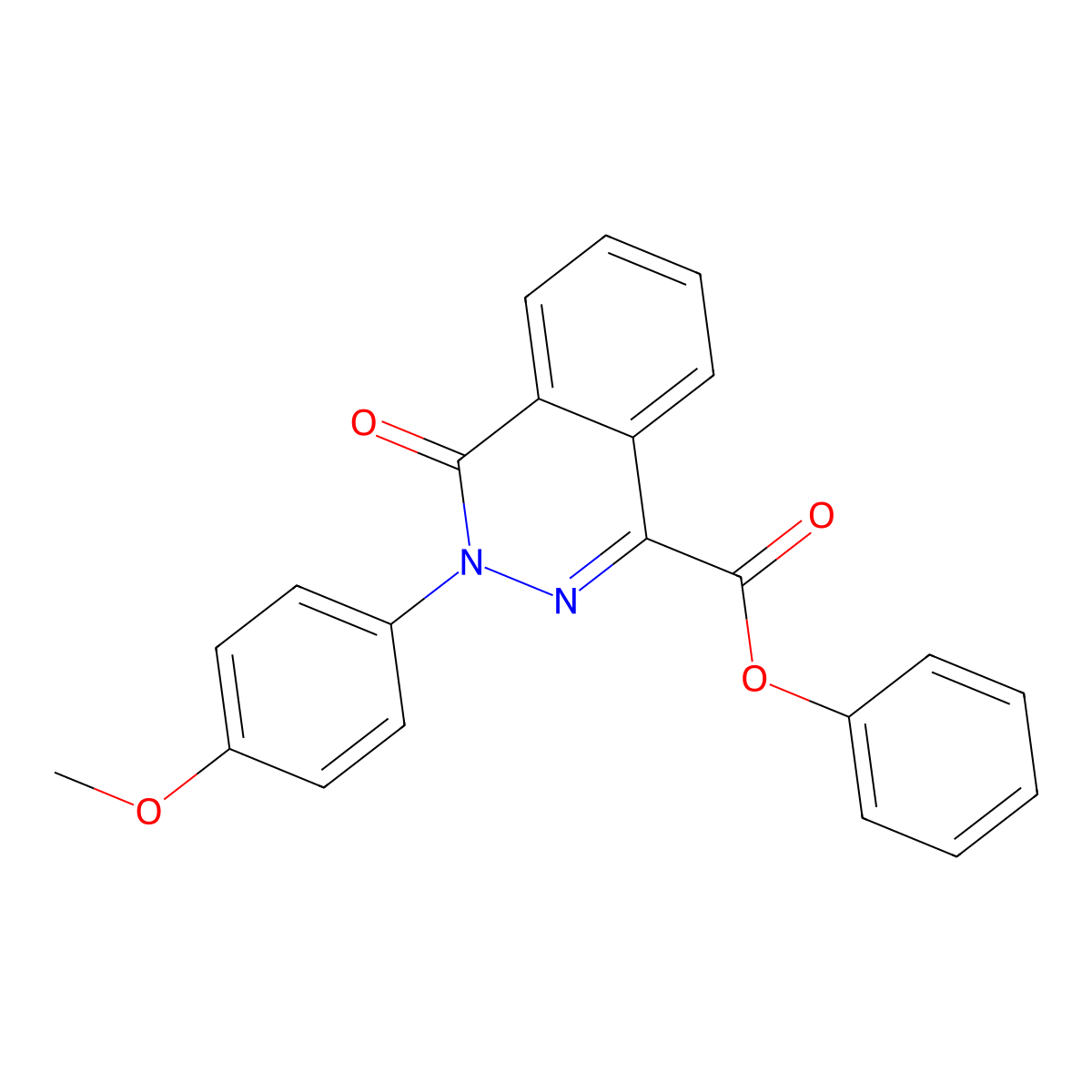 Phenyl 3-(4-methoxyphenyl)-4-oxo-3,4-dihydro-1-phthalazinecarboxylate molecular structure, CAS 338975-88-5