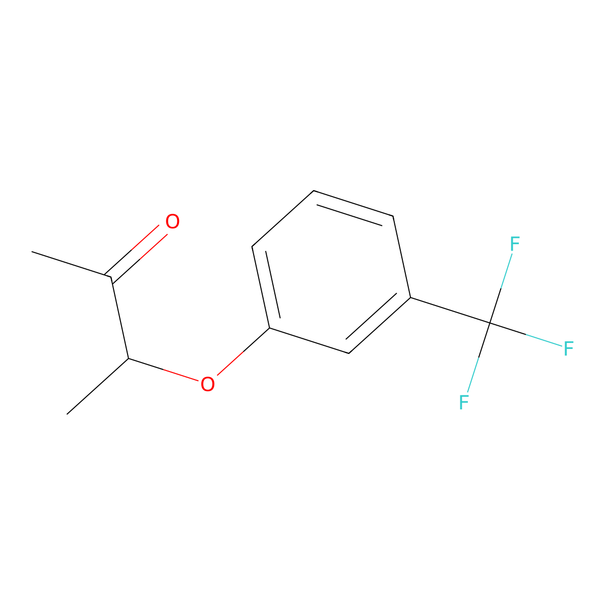 3-[3-(Trifluoromethyl)phenoxy]-2-butanone molecular structure, CAS 338975-95-4