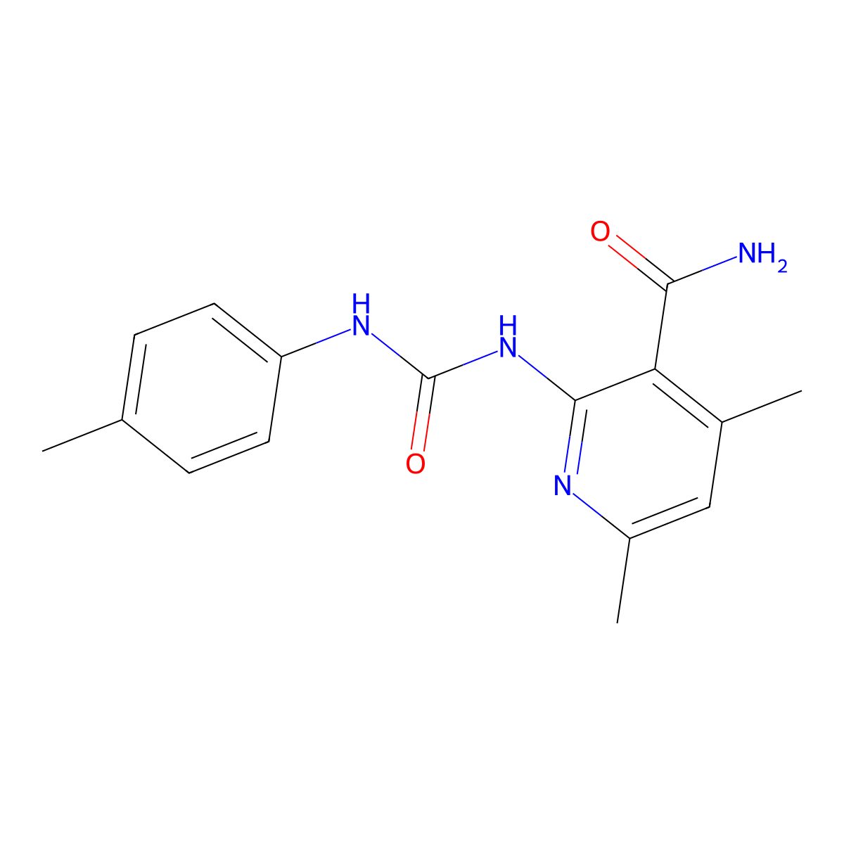 4,6-Dimethyl-2-[(4-toluidinocarbonyl)amino]nicotinamide molecular structure, CAS 338975-97-6