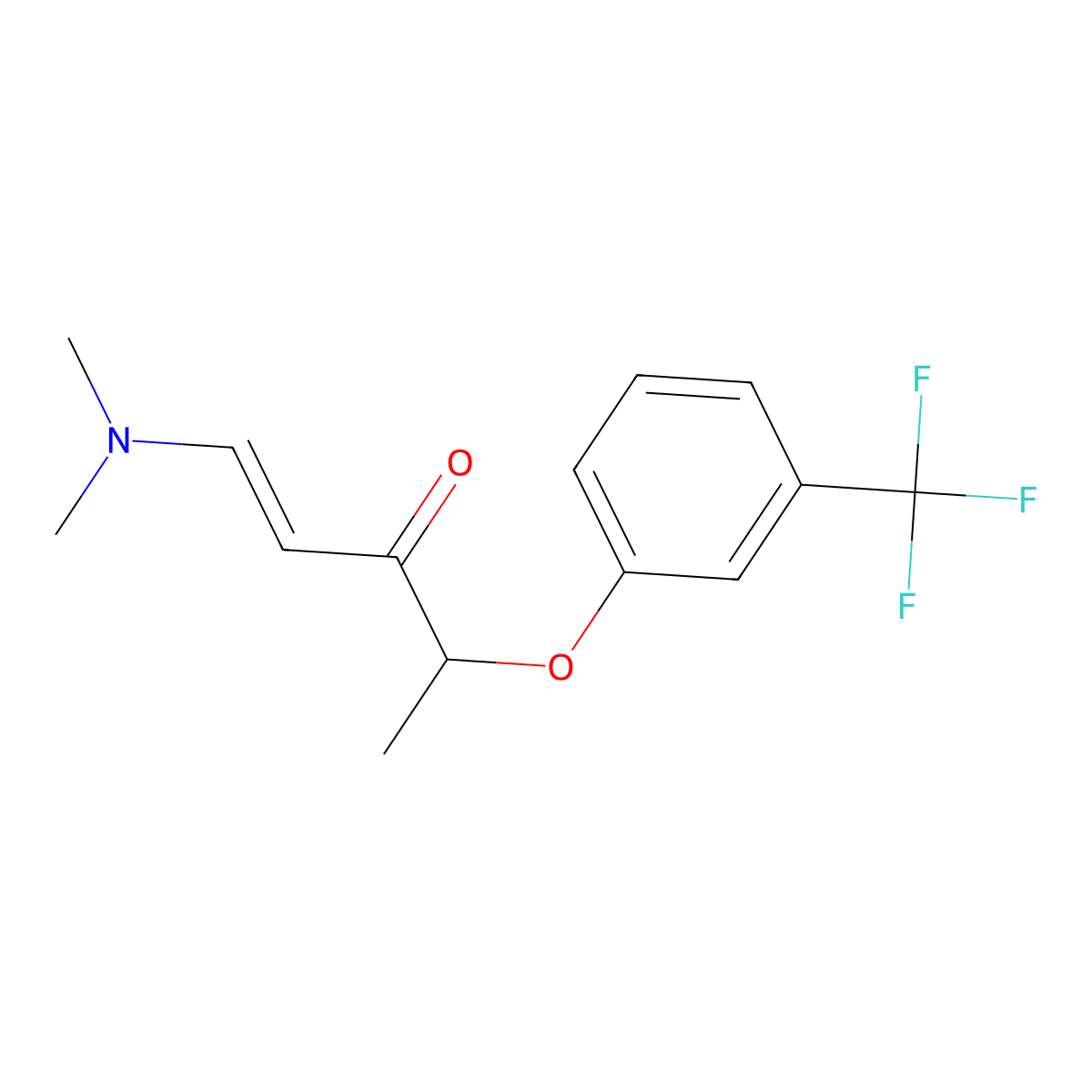 1-(Dimethylamino)-4-[3-(trifluoromethyl)phenoxy]pent-1-en-3-one molecular structure, CAS 338976-02-6