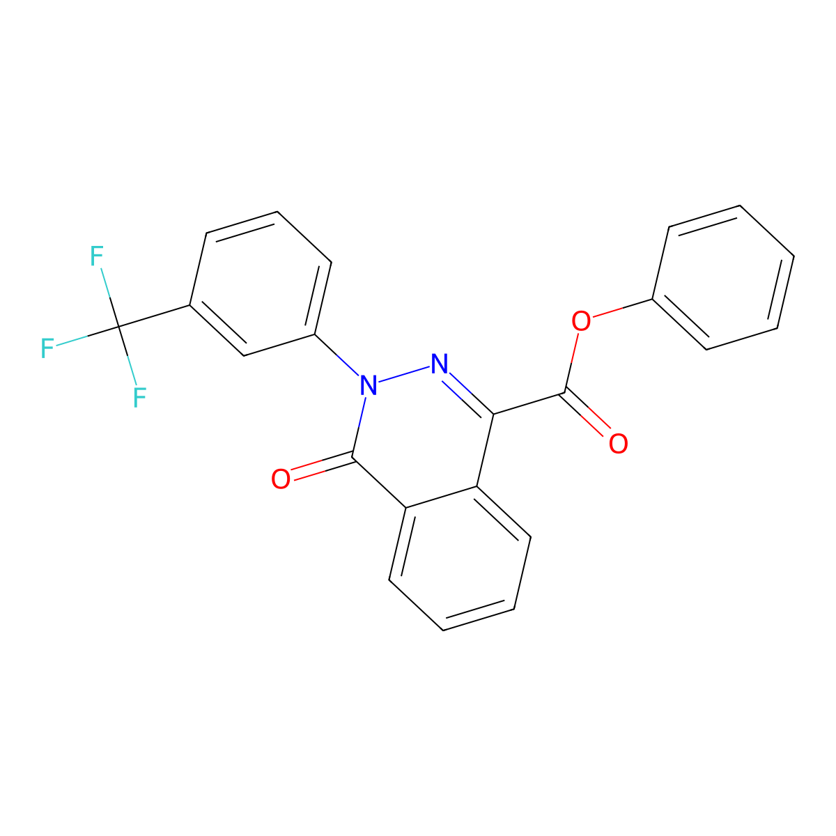 Phenyl 4-oxo-3-[3-(trifluoromethyl)phenyl]phthalazine-1-carboxylate molecular structure, CAS 338976-05-9