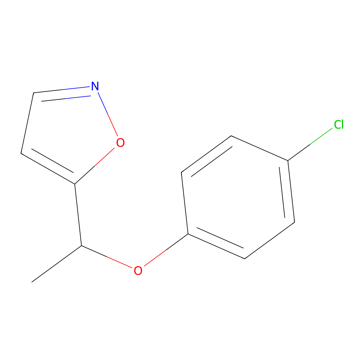 5-[1-(4-Chlorophenoxy)ethyl]-1,2-oxazole molecular structure, CAS 338976-10-6