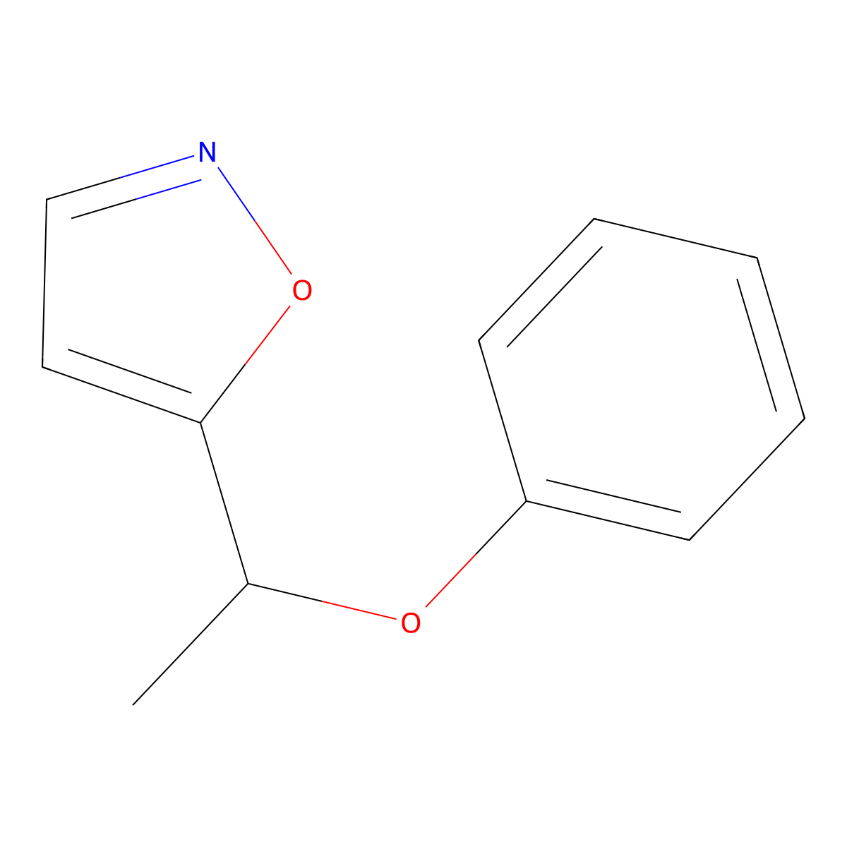 5-(1-Phenoxyethyl)-1,2-oxazole molecular structure, CAS 338976-12-8