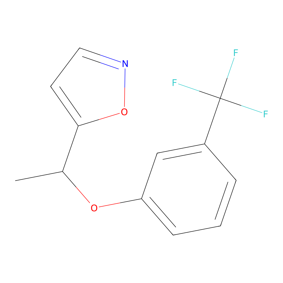 5-{1-[3-(Trifluoromethyl)phenoxy]ethyl}isoxazole molecular structure, CAS 338976-13-9