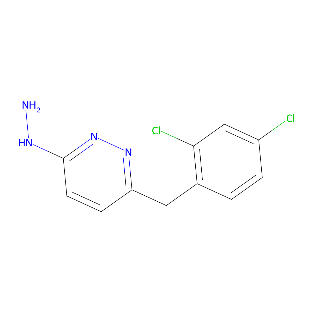 3-(2,4-Dichlorobenzyl)-6-hydrazinopyridazine molecular structure, CAS 338976-38-8