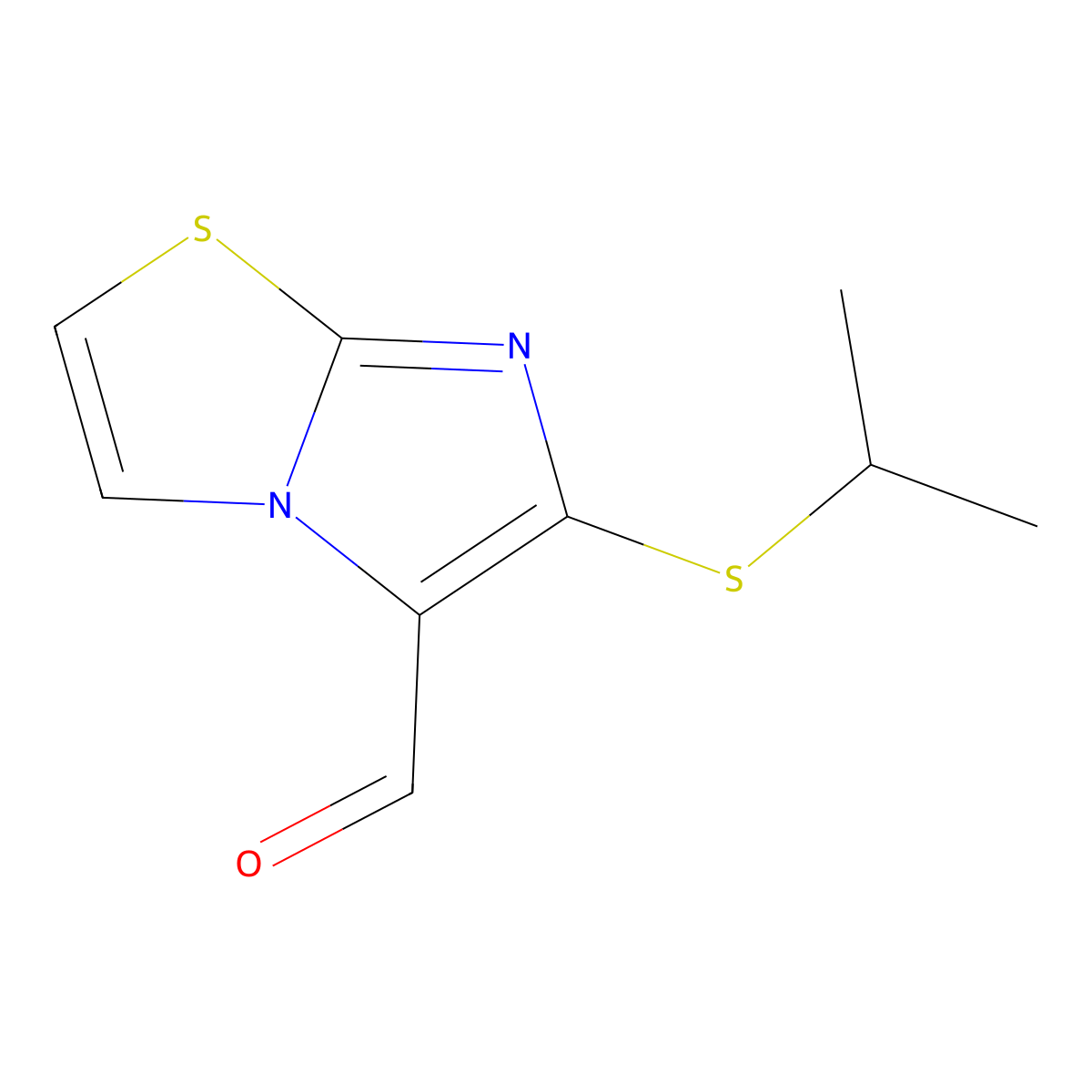 6-(Isopropylthio)imidazo[2,1-b]thiazole-5-carbaldehyde molecular structure, CAS 338976-44-6