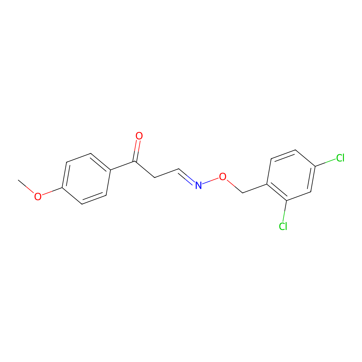 3-(4-methoxyphenyl)-3-oxopropanal O-(2,4-dichlorobenzyl)oxime molecular structure, CAS 338976-63-9