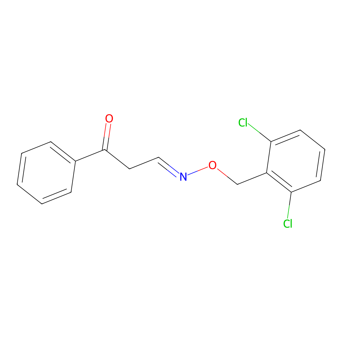 3-oxo-3-phenylpropanal O-(2,6-dichlorobenzyl)oxime molecular structure, CAS 338976-81-1
