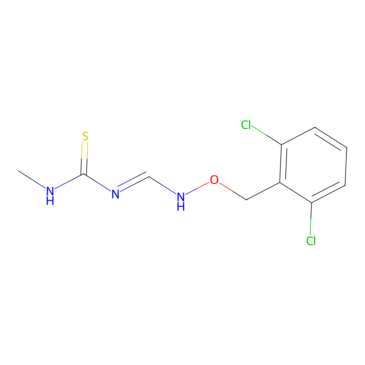 1-[[(2,6-Dichlorophenyl)methoxyamino]methylidene]-3-methylthiourea molecular structure, CAS 338976-98-0