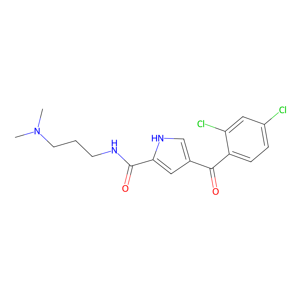 4-(2,4-dichlorobenzoyl)-N-[3-(dimethylamino)propyl]-1H-pyrrole-2-carboxamide molecular structure, CAS 338977-07-4